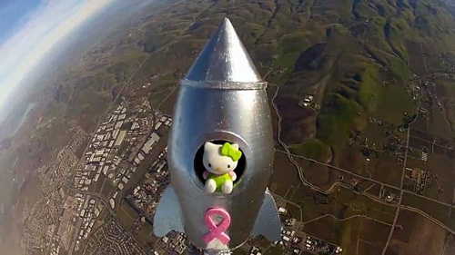EEUU: Estudiantes lanza muñeca de Hello Kitty al borde del espacio