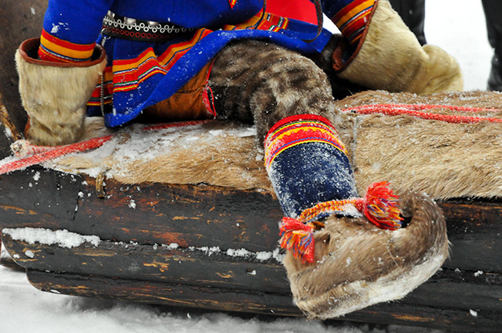 Feria del pueblo sami celebrada en febrero en Suecia 2