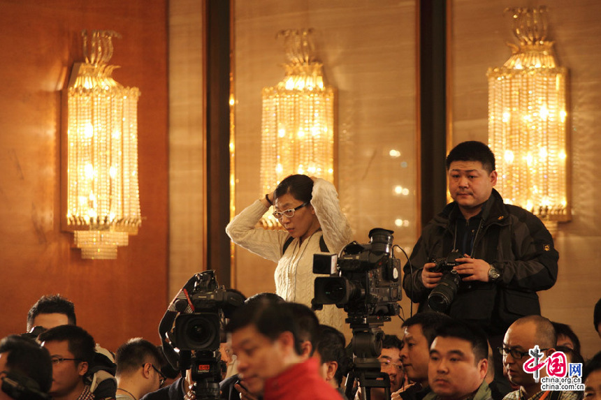 Los periodistas con sus cámaras en las dos sesiones (2)