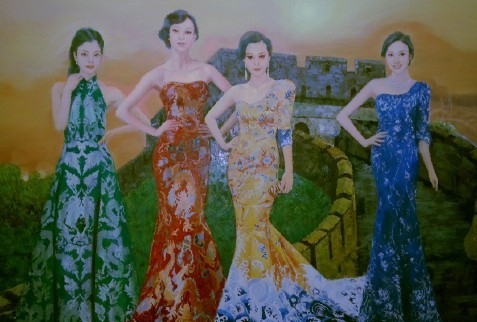 Polémica por nueva pintura de las cuatro mujeres más guapas de China
