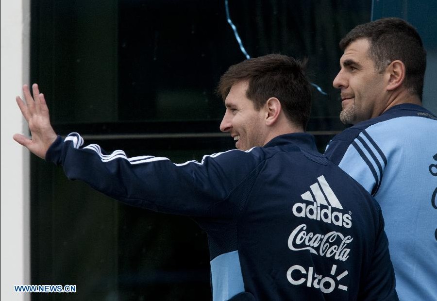 Fútbol: Entrena la selección argentina con Messi