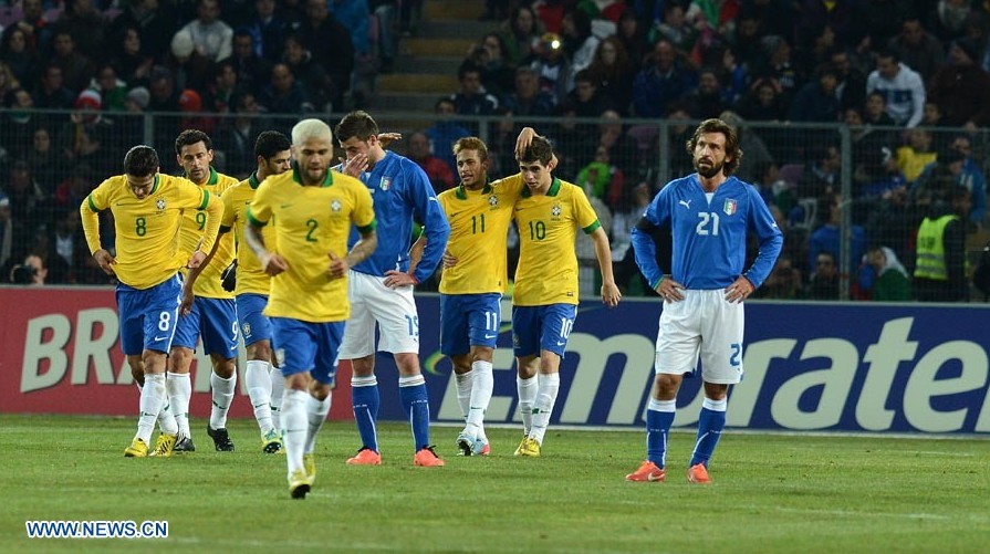 Fútbol: Italia, 2 - Brasil, 2 (partido amistoso)