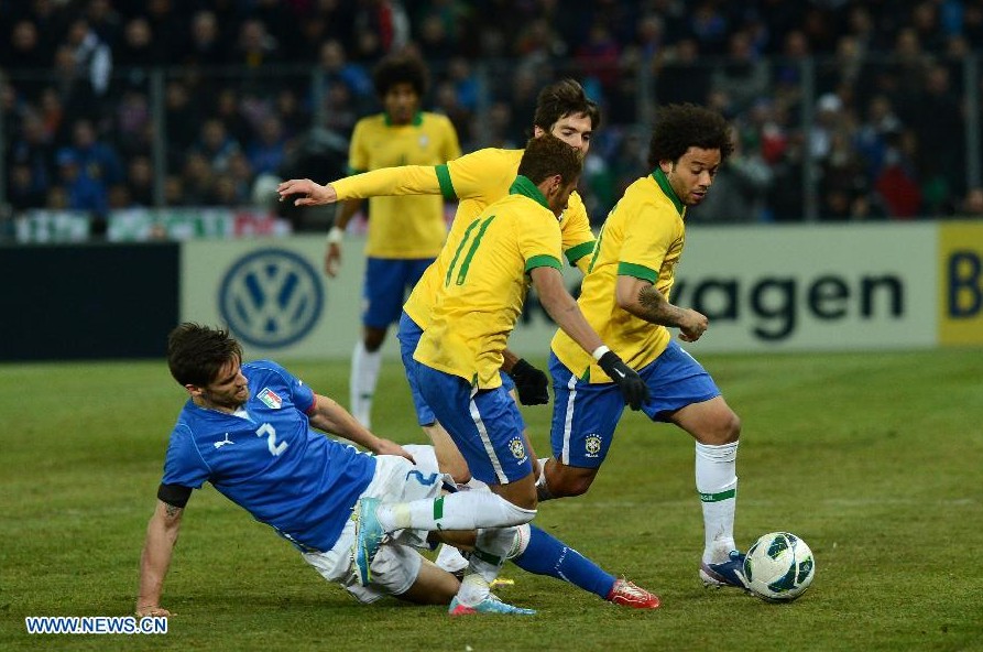 Fútbol: Italia, 2 - Brasil, 2 (partido amistoso)
