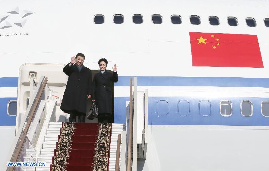 Presidente chino llega a Moscú para visita de Estado 