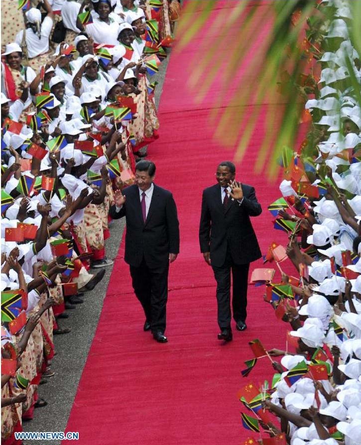 Presidente de China llega a Tanzania en visita de Estado