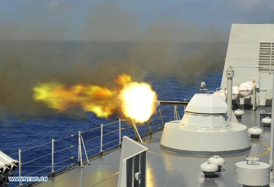 Marina china realiza maniobra con fuego real en oeste de Pacífico