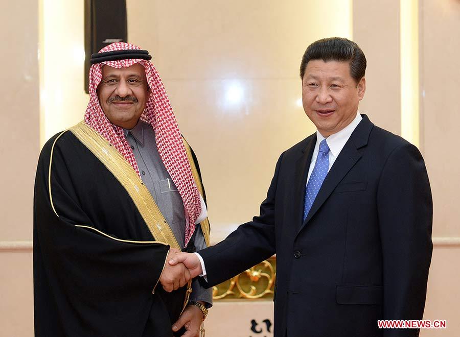 Presidente de China se reúne con viceministro de defensa de Arabia Saudita