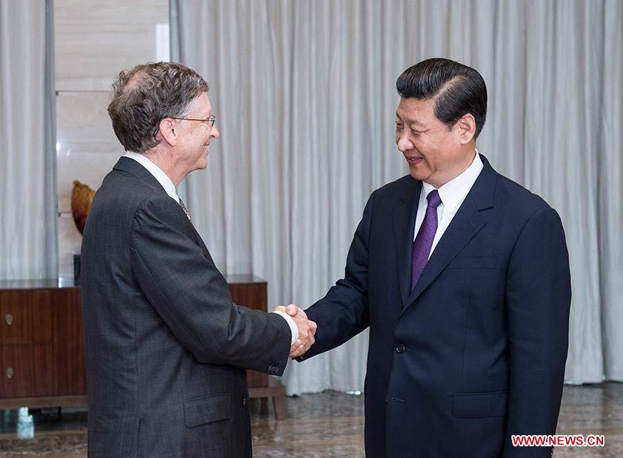 Xi promete cooperar con Fundación Bill y Melinda Gates