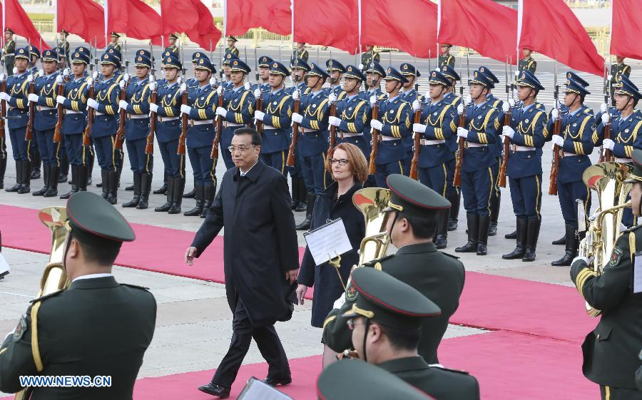 Primeros ministros de China y Australia acuerdan reuniones anuales