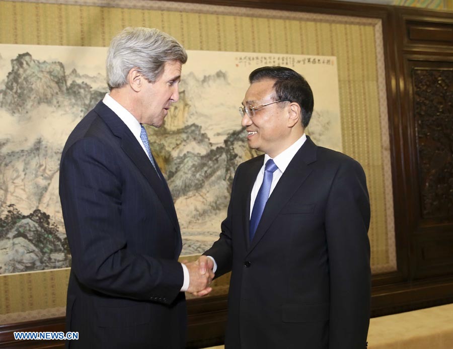 Premier chino se reúne con secretario de Estado EEUU