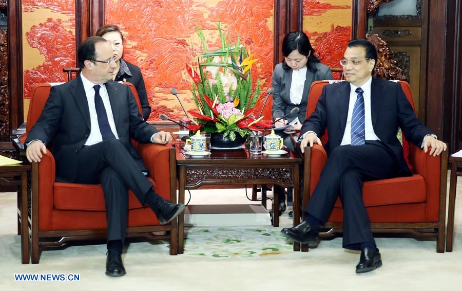 Primer ministro chino pide apertura de mercado para comercio chino-francés