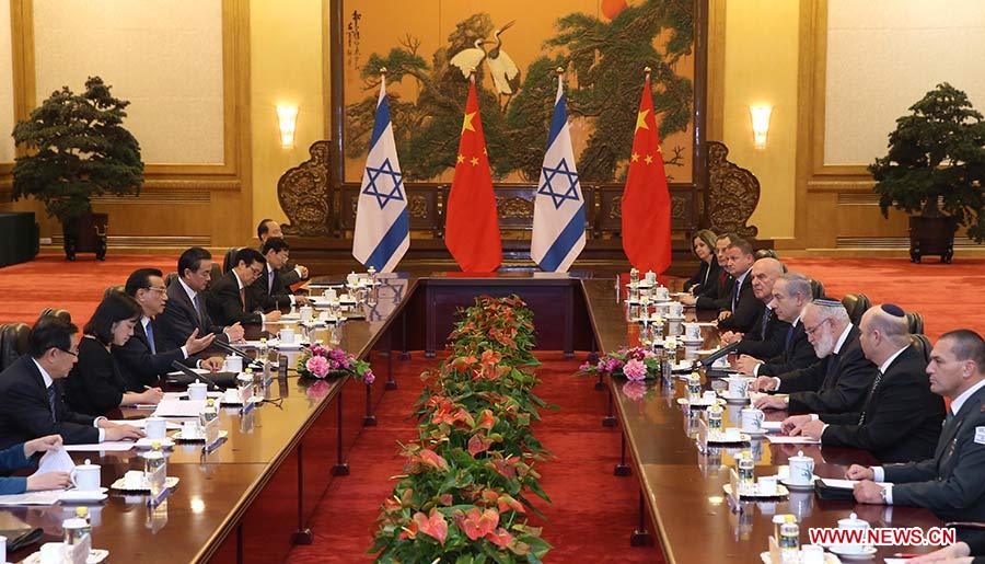 Primer ministro chino se reúne con homólogo israelí