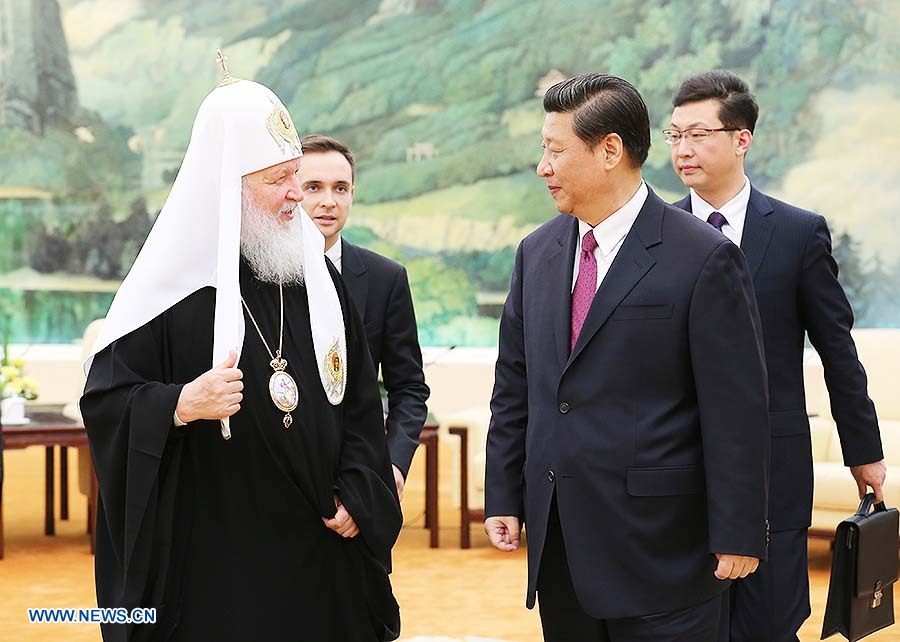 Presidente de China se reúne con patriarca ruso 