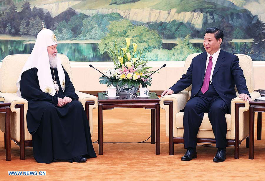 Presidente de China se reúne con patriarca ruso 