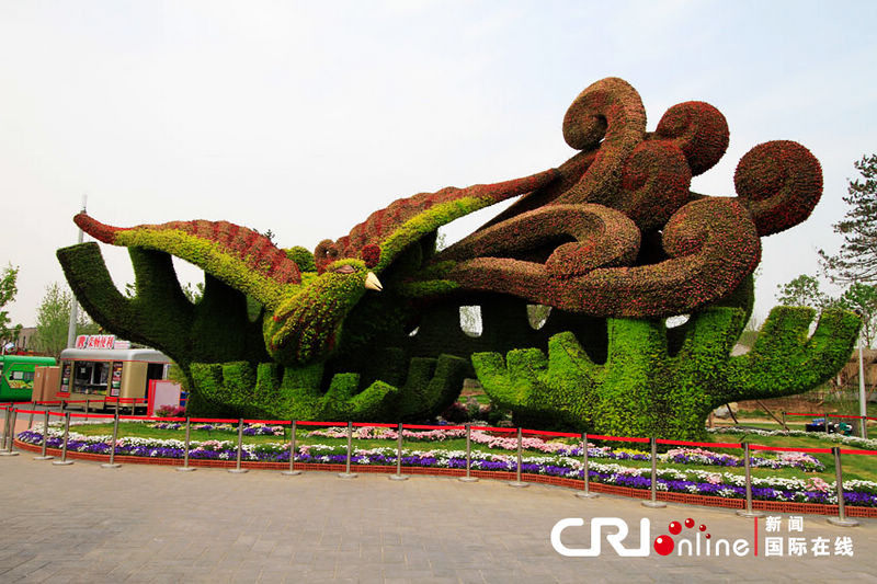 Obra artística hecha de plantas. (Foto: Shen Shi)