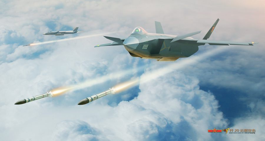 Nuevo misil aire aire para el J-20 chino