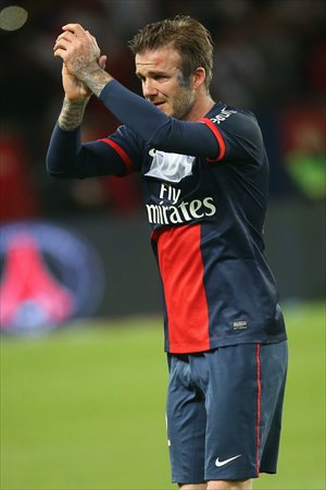 Beckham no pudo contener las lágrimas en su adiós al fútbol