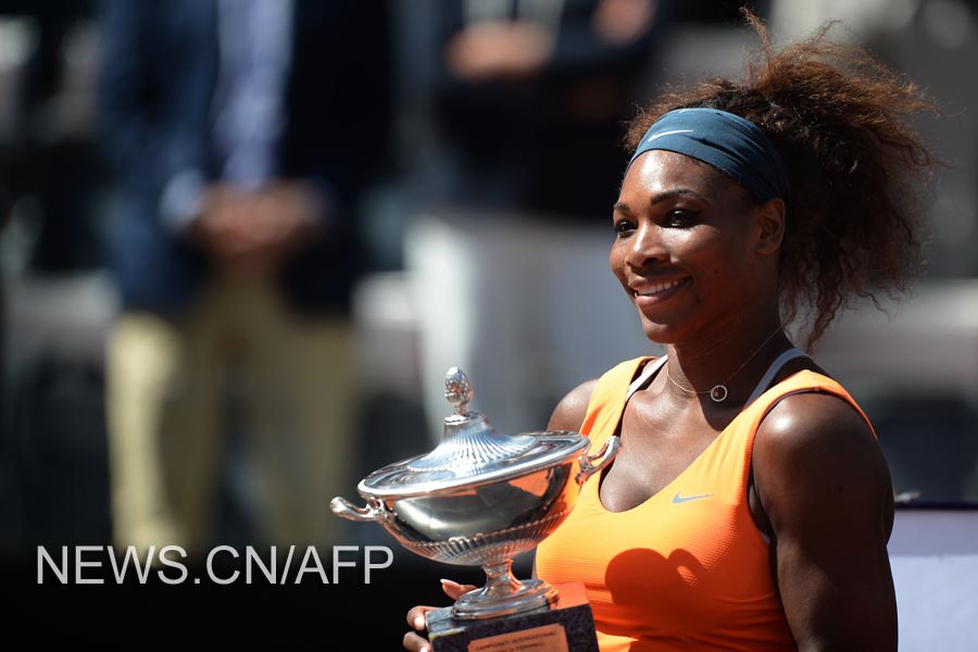 Tenis: Nadal y Serena Williams se coronan en Roma