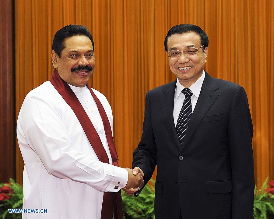 Primer ministro chino se reúne con presidente de Sri Lanka