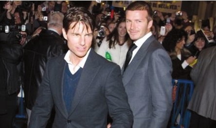 Tom Cruise aconseja a David Beckham que empiece nueva carrera en el cine