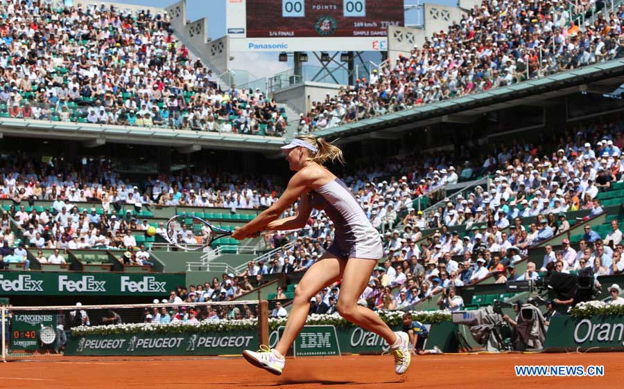 Tenis: Sharapova vence a Jankovic y pasa a semifinales en Abierto de Francia