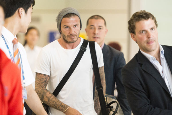 Beckham en segundo viaje a China como embajador de CSL