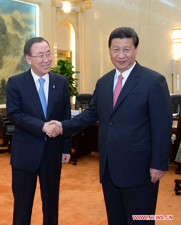Presidente de China se reúne con jefe de ONU