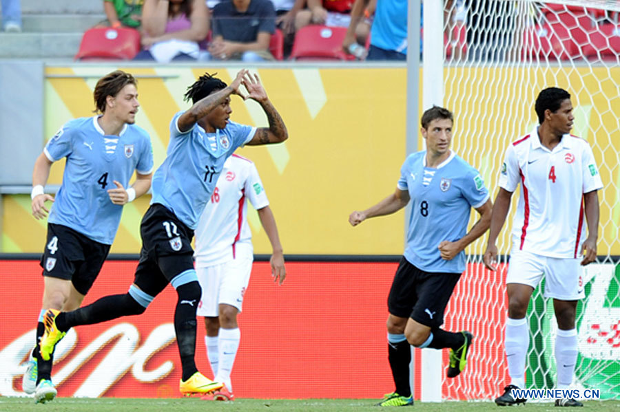 Copa Confederaciones: Uruguay golea 8-0 a Tahití