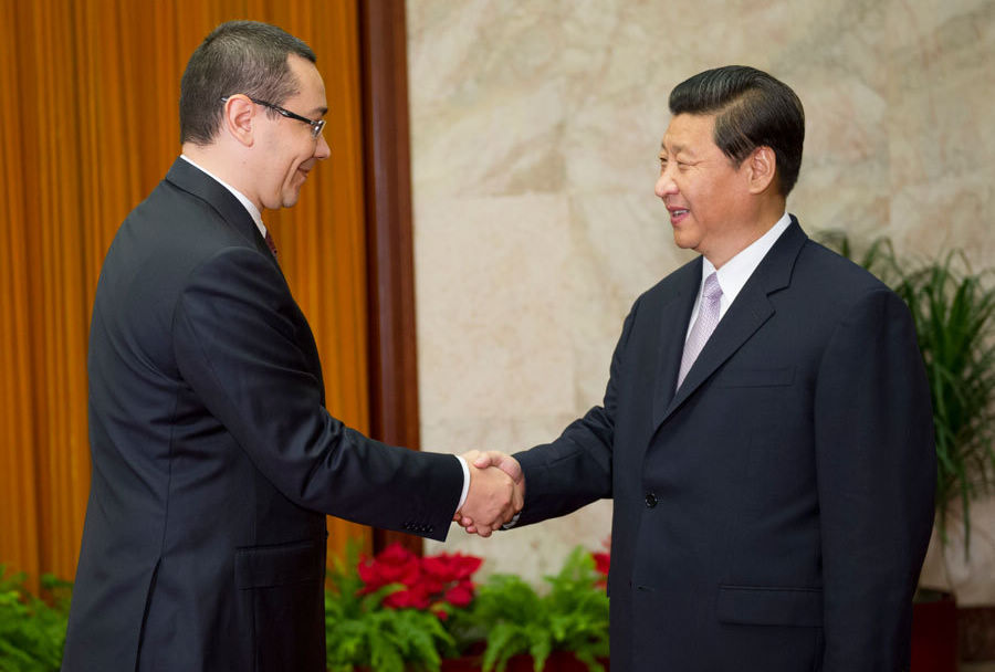 Presidente chino se reúne con primer ministro de Rumanía