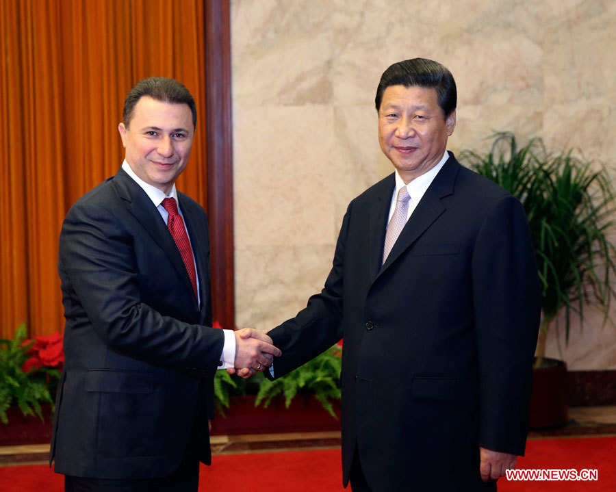 Presidente chino se reúne con premier de Macedonia