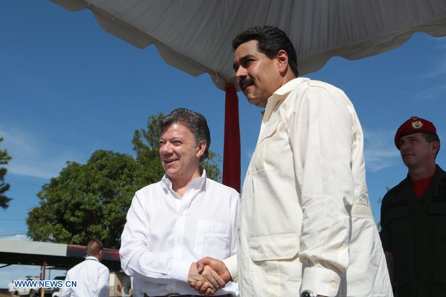 Presidentes Maduro y Santos "relanzan" relación Venezuela-Colombia