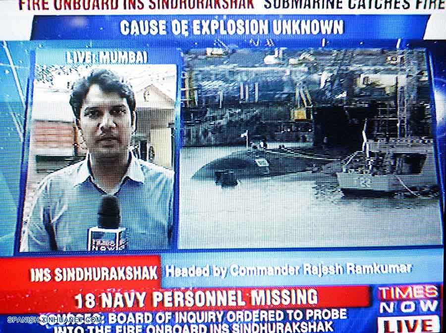Ocurre explosión en submarino de Armada india