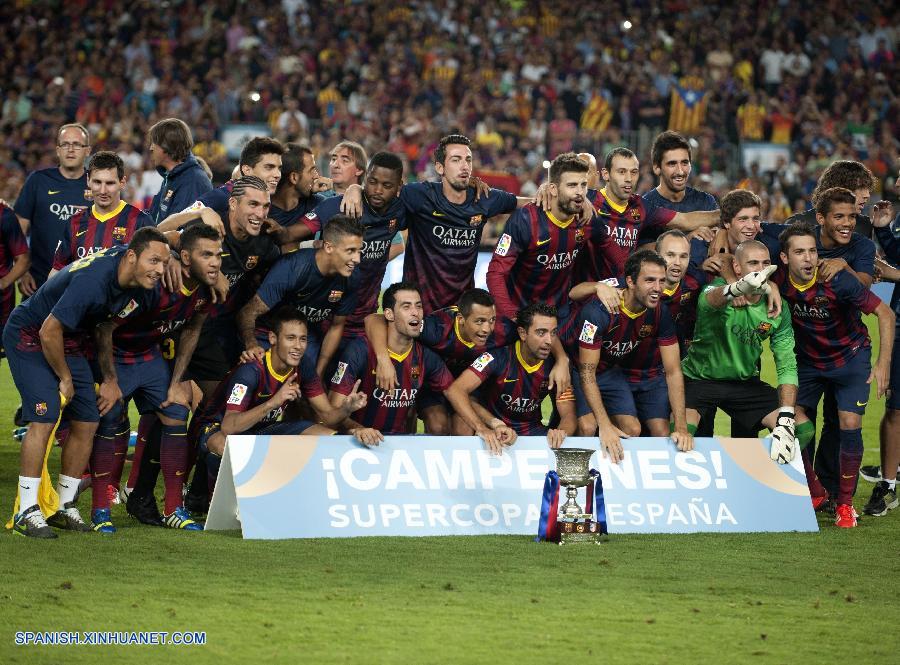 Fútbol: El Barcelona logra la Supercopa pero sin mucho fútbol ante un buen Atlético de Madrid