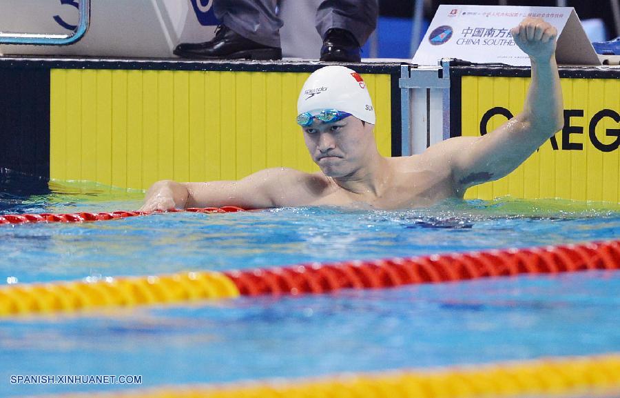 Natación: Sun Yang gana oro en 400 metros libres varonil en los XII Juegos Nacionales de China