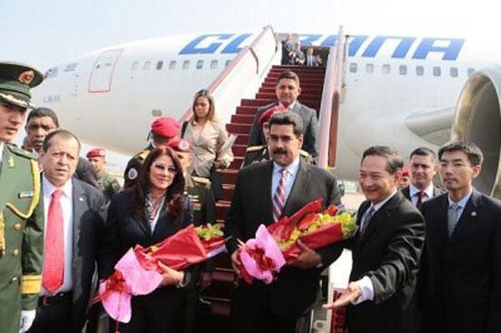El presidente de Venezuela llega a China para una visita de tres días
