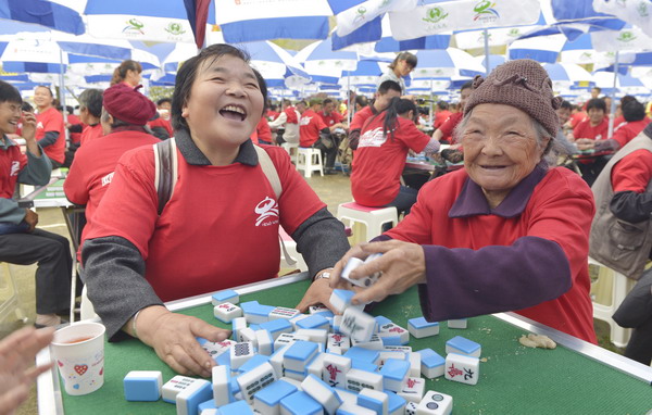 Gran fiesta de mahjong establece nuevo récord mundial