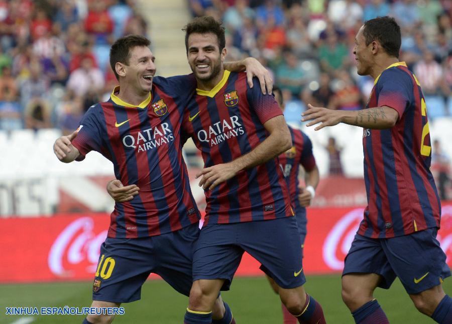 Fútbol: Suma Barcelona siete triunfos al hilo tras ganar 2-0 al Almería
