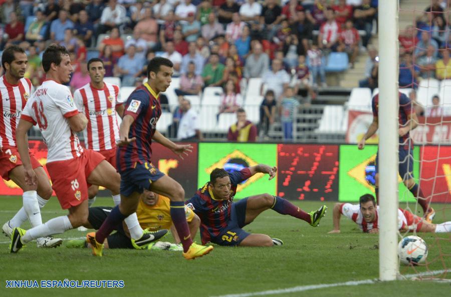 Fútbol: Suma Barcelona siete triunfos al hilo tras ganar 2-0 al Almería