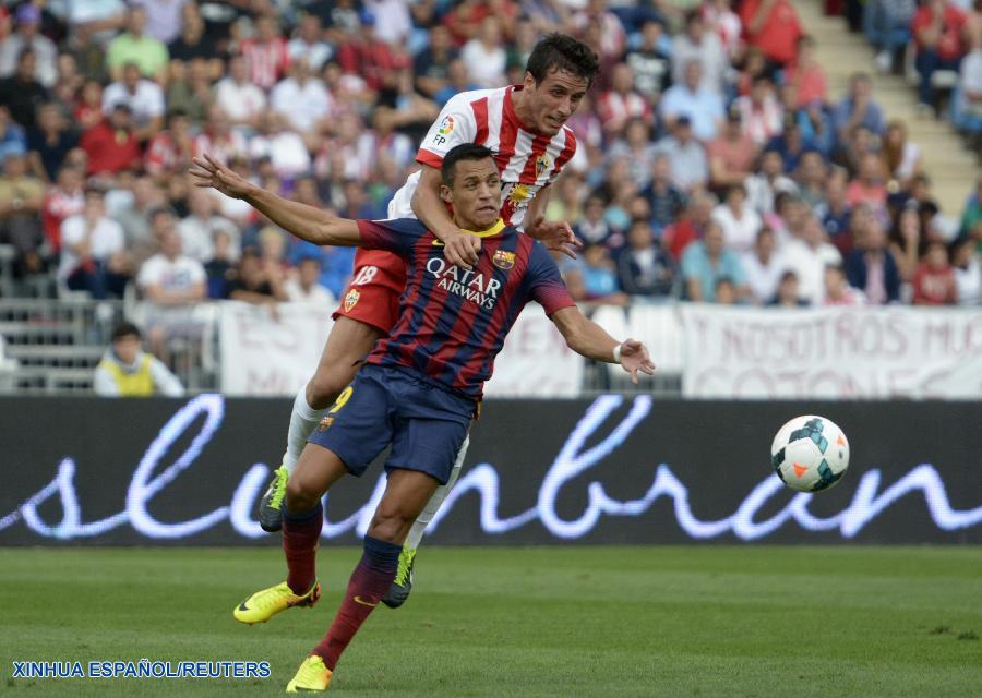 Fútbol: Suma Barcelona siete triunfos al hilo tras ganar 2-0 al Almería