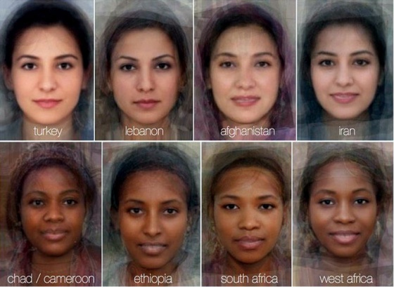 Científicos revelan el rostro promedio de las mujeres de 41 países 2