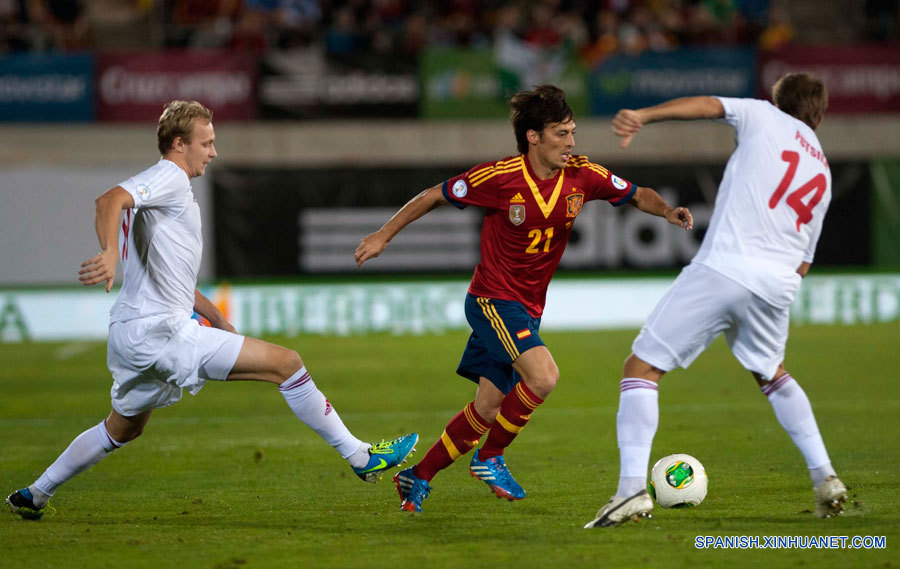Fútbol: España gana 2-1 a Bielorrusia en clasificatorio de Mundial 2014