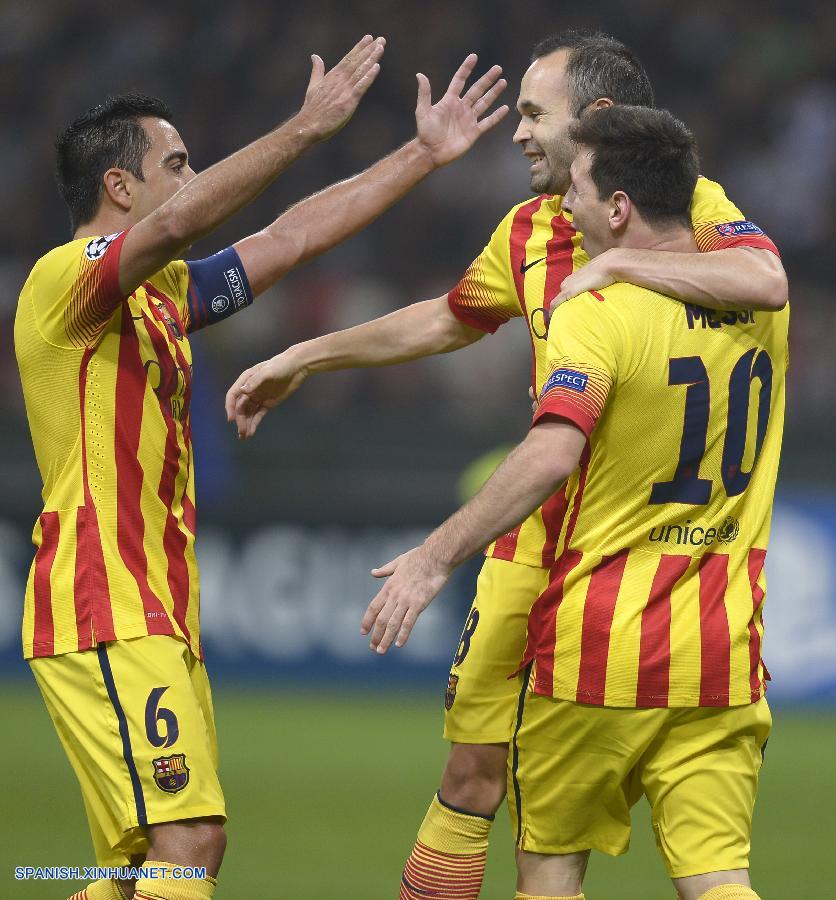 Fútbol: Barcelona empata 1-1 con Milán en partido de la Champions