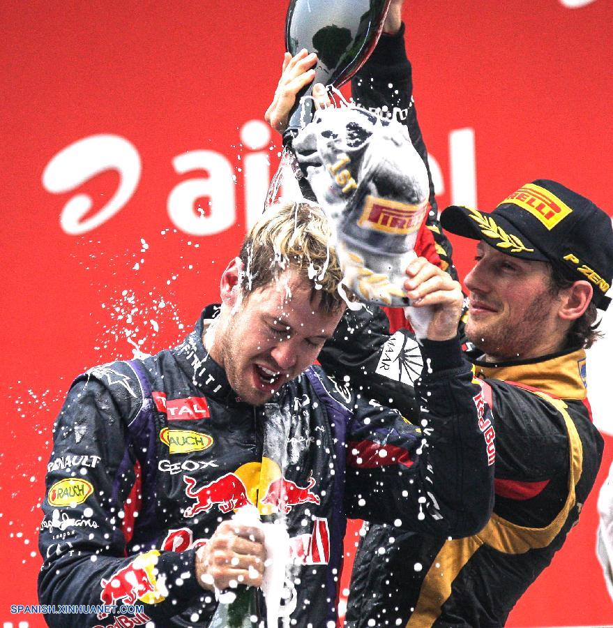 Vettel retiene título de F1 en Gran Premio en la India