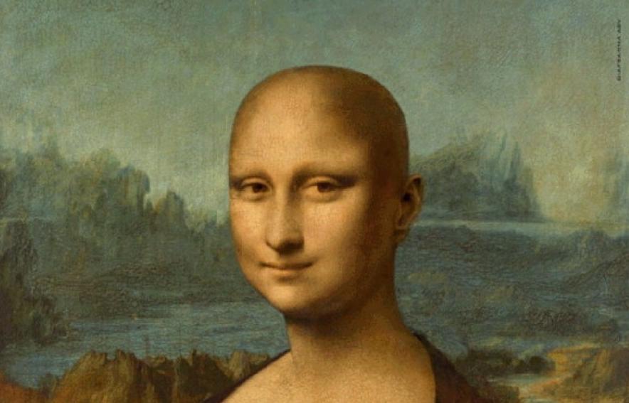 La Mona Lisa se queda calva en una campaña contra el cáncer