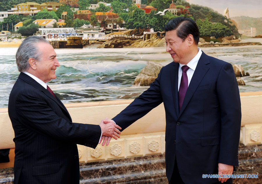 Presidente chino se reúne con vicepresidente brasileño