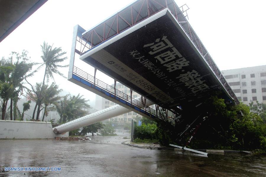 Tifón Haiyan lleva vendavales y aguaceros a sur de China