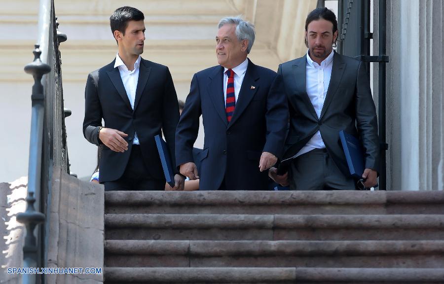Piñera recibe a Nadal y Djokovic en el Palacio de la Moneda