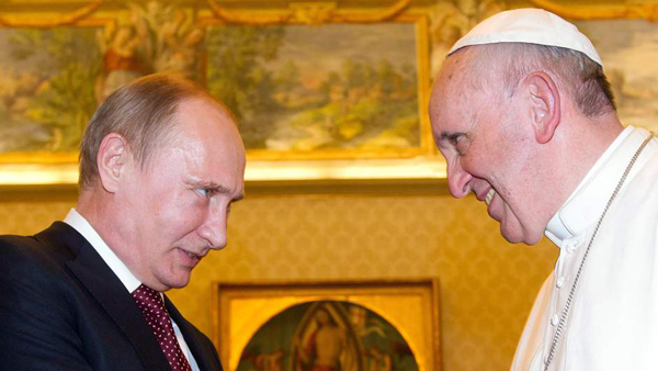 Primer encuentro entre Papa Francisco y Putin
