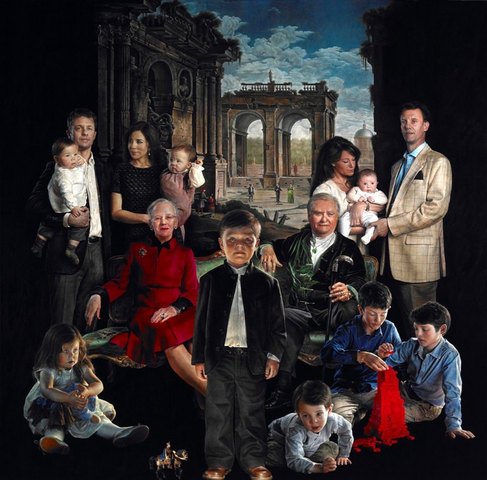 Terrorífico retrato de la familia real danesa