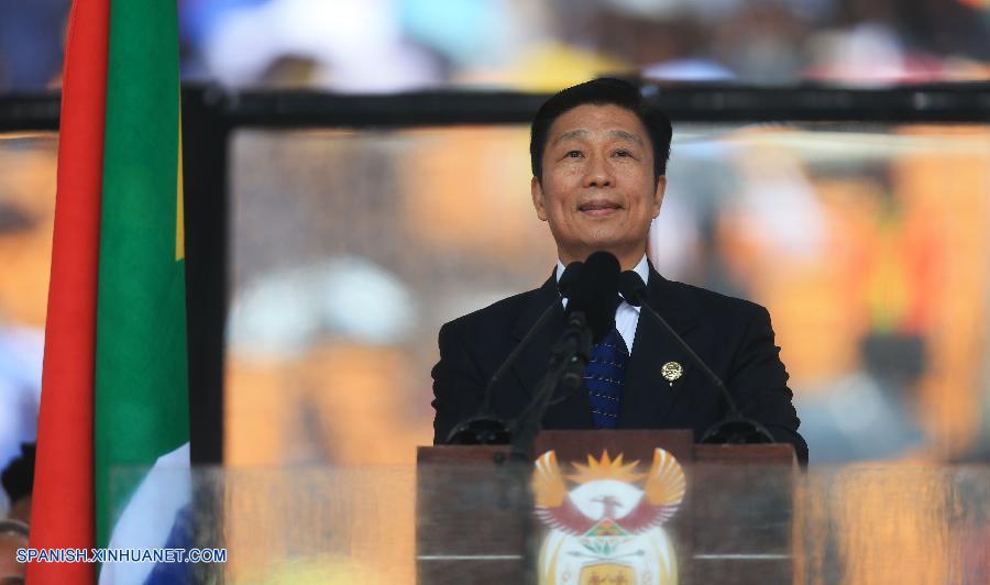 Vicepresidente chino expresa profundas condolencias en funeral de Mandela